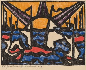 Maisema auringon kanssa, c. 1915.