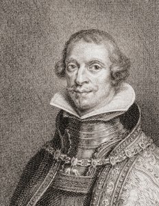 Espanjan kuningas Philip IV, Felipe IV, muotokuva (kaiverrus)