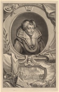 Louise de Coligny tekijältä Jacobus Houbraken