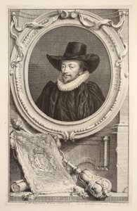 Muotokuva arkkipiispa Williamsista, Lordi sinetinvartijasta, kuvitus teoksesta Heads of Illustrious Persons of Great Britain, pub. kirjoittanut Knapton, Lontoo 1742 tekijältä Jacobus Houbraken
