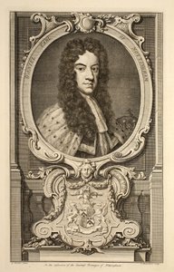 Muotokuva Danielista, Earl of Nottingham, kuvitus teoksesta Heads of Illustrious Persons of Great Britain, pub. kirjoittanut Knapton, Lontoo 1742 (kaiverrus) tekijältä Jacobus Houbraken