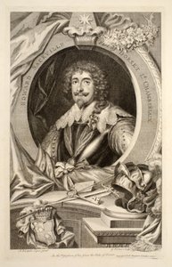 Edward Sackvillen muotokuva, kuvitus teoksesta "Heads of Illustrious Persons of Great Britain", julkaisija Knapton, Lontoo 1742. tekijältä Jacobus Houbraken