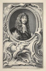 Muotokuva Henry Bennetistä, Earl of Arlington, kuvitus teoksesta Heads of Illustrious Persons of Great Britain, pub. kirjoittanut Knapton, Lontoo 1742 tekijältä Jacobus Houbraken