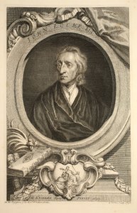 John Locken muotokuva, kuvitus teoksesta Heads of Illustrious Persons of Great Britain, pub. kirjoittanut Knapton, Lontoo 1742
