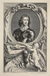 Kenraaliluutnantti Lambertin muotokuva, kuvitus teoksesta "Heads of Illustrious Persons of Great Britain", julkaisija Knapton, Lontoo 1742. tekijältä Jacobus Houbraken