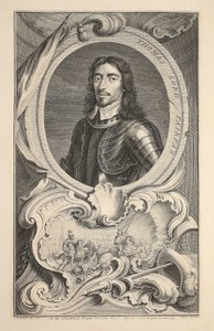 Muotokuva lordi Thomas Fairfaxista, kuvitus teoksesta "Heads of Illustrious Persons of Great Britain", julkaisija Knapton, Lontoo 1742. tekijältä Jacobus Houbraken
