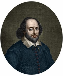 William Shakespearen (1564-1616), englantilaisen kirjailijan muotokuva. Kaiverrus Jacobus Houbraken 1747.