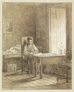 Portrait of Gerrit Lamberts istuu nojatuolissa Print Roomissa