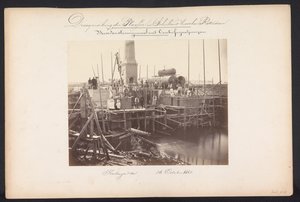 Höyrypumppuasema keskipakopumpuilla / Kralingen den 26. lokakuuta 1868 (otsikko esineessä) Järvien talteenotto Schielandissa Rotterdamin itäpuolella (sarjan nimi esineessä)