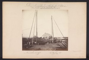 Alempi höyrypumppuasema keskipakopumpuilla / Nieuwerkerk aan den IJssel den 15. kesäkuuta 1868 (otsikko esineessä) Järvien talteenotto Schielandissa Rotterdamin itäpuolella (sarjan nimi esineessä)