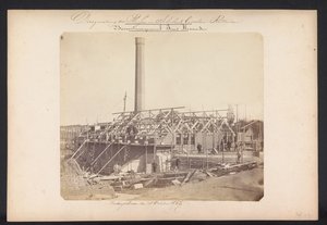 Bovenstoomin pumppuasema Prins Alexander / Kralingscheveer den 18. lokakuuta 1867 (otsikko esineessä) Järvien talteenotto Schielandissa Rotterdamin itäpuolella (sarjan nimi esineessä)