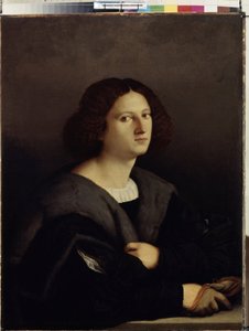 Miehen muotokuva (miehen muotokuva). Jacopo Palma il Vecchion maalaus (Vanha tai vanhin