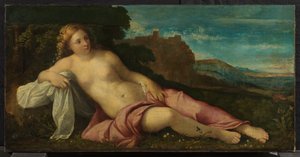 Venus maisemassa, n. 1520 (öljy kankaalle)