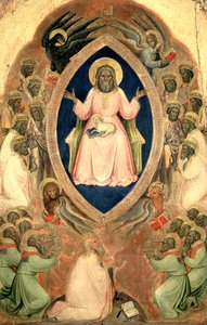 Jumala Isä valtaistuimelle Apokalypsin polyptyykistä, vuoden 1343 jälkeen (tempera taulussa kullalla)