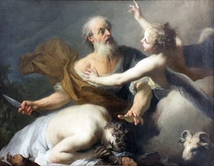 Aabrahamin uhri tekijältä Jacopo Amigoni