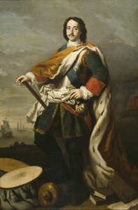 Pierre I le Grand, tsaari de Russie - Muotokuva keisari Pietari I Suuresta (1672-1725), kirjoittanut Amigoni, Jacopo (1675-1752). Öljy kankaalle. Mitat: 210 x 139 cm. Tukholman kansallismuseo