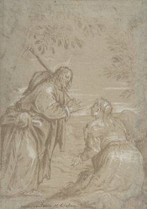 Kristus ilmestyy Pyhälle Maria Magdalenalle Noli Me Tangere, n. 1560. tekijältä Jacopo Bassano.
