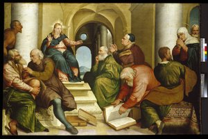 Kristus lääkäreiden joukossa, 1500-luku tekijältä Jacopo Bassano