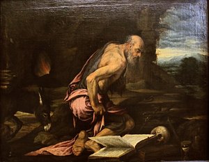 Katuva pyhä Hieronymus tekijältä Jacopo Bassano