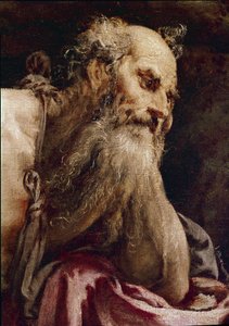 Pyhä Hieronymus meditaatiossa tekijältä Jacopo Bassano