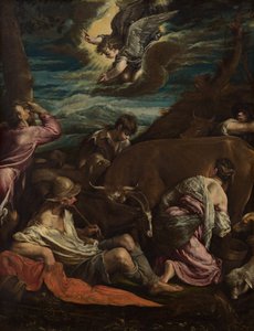 Enkelin ilmoitus paimenille tekijältä Jacopo Bassano