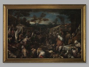 Suuret markkinat, n. 1580-1585 tekijältä Jacopo Bassano