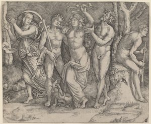 Bacchus ja hänen palvelijansa tekijältä Jacopo Francia