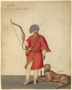 Azappo-jousimies ja gepardi tekijältä Jacopo Ligozzi