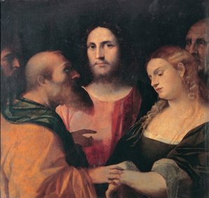 Kristus ja aviorikoksesta vangittu nainen, 1525-1528