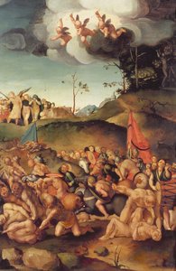 Kymmenentuhannen marttyyrikuolema, 1529-30 (paneeli) tekijältä Jacopo Pontormo
