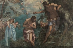 Kristuksen kaste, 1580-luku tekijältä Jacopo Robusti Tintoretto