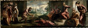 Caius Mucius Scaevola Porsennan edessä Caius Mucius Scaevola upottaa kätensä tuleen. (Maalaus tekijältä Jacopo Robusti Tintoretto