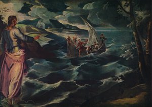 Kristus Galileanmerellä, n. 1575-1580. tekijältä Jacopo Robusti Tintoretto