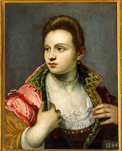 Naisen muotokuva, pitkittynyt ... tekijältä Jacopo Robusti Tintoretto