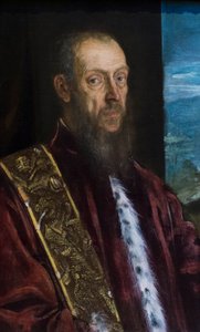 Vincenzo Morosinin muotokuva, noin 1575-80 (öljy kankaalle). tekijältä Jacopo Robusti Tintoretto