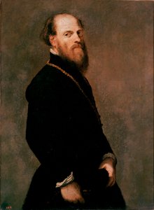 Muotokuva herrasmiehestä kultaketjussa Jacopo Robustin maalaus dit Tintoretto tekijältä Jacopo Robusti Tintoretto
