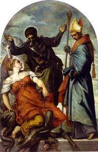Saint Louis Toulouse ja Saint George, 1552. tekijältä Jacopo Robusti Tintoretto