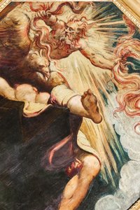Jupiterin polttama semele, n. 1541 (öljy kankaalle) (katso myös 3664213) tekijältä Jacopo Robusti Tintoretto
