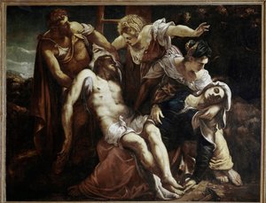 The Deposition of Christ, n. 1559 (öljy kankaalle) tekijältä Jacopo Robusti Tintoretto