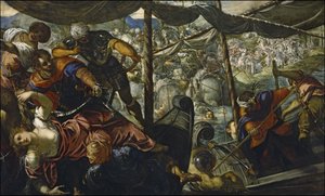Helenin raiskaus, 1578 tekijältä Jacopo Robusti Tintoretto