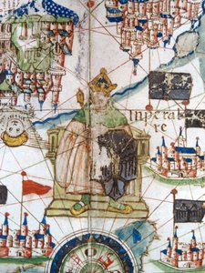 Pyhän Rooman keisari, yksityiskohta renessanssin aikaisesta Euroopan kartasta, Jacopo Russo
