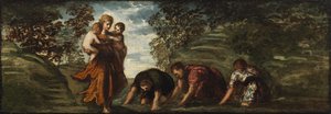 Latona muuttaa lyykialaiset talonpojat sammakoiksi tekijältä Jacopo Tintoretto