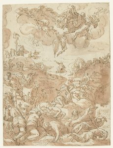 Kuparikäärmeen pystyttäminen tekijältä Jacopo Tintoretto