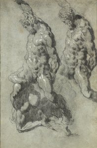 Kaksi tutkimusta Simsonin tappamisesta filistealaisten kanssa tekijältä Jacopo Tintoretto