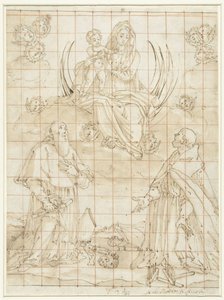 Madonna venerada per dos sants finlandesos tekijältä Jacopo da Empoli (circle of)