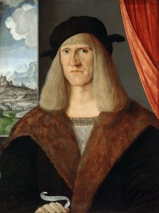 Saksa: Bildnis eines Deutschen / Nacktes Liebespaar Portrait of a German (Saksalaisen muotokuva) tekijältä Jacopo de