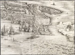 Näkymä Venetsiaan [alempi oikea lohko], 1500. tekijältä Jacopo de Barbari