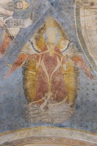 Oikeudenmukaisuuden allegoria, yksityiskohta holvista (fresko) tekijältä Jacopo di Cione