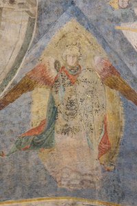Allegoria linnoituksesta, yksityiskohta holvista (fresko)