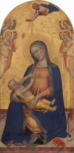 Madonna ja lapsi Isä Jumalan kanssa Siunaus ja enkelit, n. 13701375.